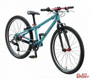 Rower Dziecięcy KUbikes 24S MTB Turquoise Laser Red Turkusowy KUbikes