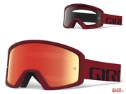 Gogle Rowerowe Giro Tazz Mtb Red Black (Szyba Kolorowa Amber Xx% S3 + Szyba Przeźroczysta 99% S0) Mocowanie Pod Zrywki Giro