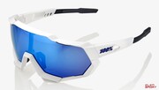 Okulary Rowerowe 100% Speedtrap Matte White - Hiper Blue Multilayer Mirror Lens 100%