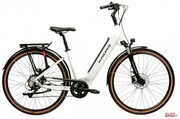 Rower Elektryczny Trekkingowy Kross Trans Hybrid 1.0 522 Perłowy Czarny Kross