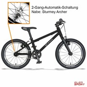 Rower Dziecięcy KUbikes 16L MTB Piasta Automatyczna Black Czarny KUbikes