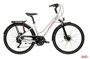Rower Trekkingowy Kross Trans 5.0 Damski Szary/Różowy Połysk Kross