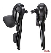 Klamkomanetki Microshift R9, Para, 9.rzędowe(3X9), Kompatybilne Z Shimano, Dual Control, Krótki Zasięg Hamulca, Czarne microSHIFT