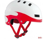 Kask Rowerowy Met Yoyo Biało-Czerwone Płomienie Met