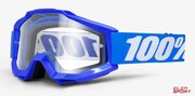 Gogle Rowerowe 100% Accuri Reflex Blue (Szyba Przezroczysta Anti-Fog, LT 88%-92%) 100%