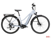 Rower Elektryczny Trekkingowy Kross Trans Hybrid 4.0 Szary Niebieski Damski Kross