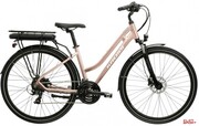 Rower Elektryczny Trekkingowy Kross Trans Hybrid 345 Różowy Złoty Biały Kross