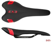 Siodełko Rowerowe Accent EXE Carbon Czarno - Czerwone Accent