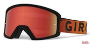 Gogle Rowerowe Giro Blok Mtb Black Red Hypnotic (Szyba Czerwona Lustrzana Amber Scarlet + Szyba Przeźroczysta 99% S0) Giro
