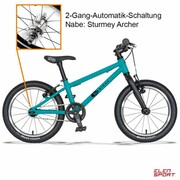 Rower Dziecięcy KUbikes 16L MTB Piasta Automatyczna Turquoise Turkusowy KUbikes