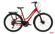 Rower Trekkingowy Kross Trans 5.0 Damski Czerwony/Srebrny Połysk Kross