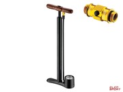 Pompka Podłogowa Lezyne Steel Travel Floor Drive Abs Flip Thread Chuck 160Psi Czarna Lezyne