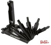 Zestaw kluczy Accent Nero-12, aluminiowy płaski, czarny Accent