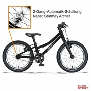 Rower Dziecięcy KUbikes 16S MTB Piasta Automatyczna Black Czarny KUbikes
