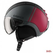 Kask Narciarski Casco SP-2 Visor Carbonic Arsenic grey-red Casco