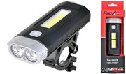 Lampa rowerowa przednia Prox Taurus 2xT6 + COB Led czarna 500 lm 4400 mAh Prox