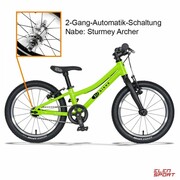 Rower Dziecięcy KUbikes 16S MTB Piasta Automatyczna Green Zielony KUbikes