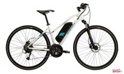 Rower Elektryczny Crossowy Kross Evado Hybrid 1.0 522 Biały Turkusowy Kross