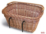 Kosz Na Kierownicę Basil Davos Mocowanie Na Haki, Wiklinowy Varnished Natural Basil