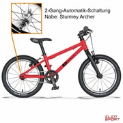 Rower Dziecięcy KUbikes 16L MTB Piasta Automatyczna Red Czerwony KUbikes