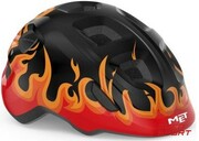 Kask Rowerowy Met Hooray Black Flames Glossy Met