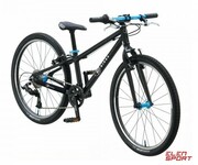 Rower Dziecięcy KUbikes 24S MTB Black Laser Blue Czarny KUbikes