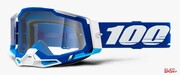 Gogle Rowerowe 100% Racecraft 2 Blue (Szyba Przezroczysta Anti-Fog, LT 88%-92% + 10 Zrywek) 100%