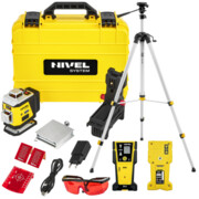 NIVEL SYSTEM LASER KRZYŻOWY CL4R NIWELATOR POZIOMICA ZESTAW STATYW CZUJNIK LASEROWY Nivel