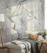 Fototapeta abstract leaves and cranes De Art s.c.