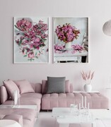 Zestaw plakatów różowe płatki kwiatów De Art s.c.