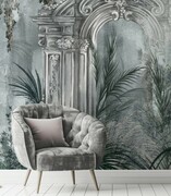 Fototapeta watercolor tropics with columns De Art s.c.