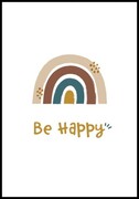 Plakat be happy tęcza De Art s.c.