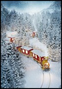 Plakat świąteczny pociąg Fotobloki & decor