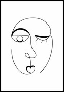 Plakat profil kobiety De Art s.c.