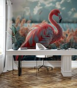 Fototapeta pink flamingos in the bay De Art s.c.
