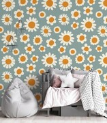 Tapeta vintage daisy flowers De Art s.c.