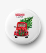 Button świąteczne auto De Art s.c.