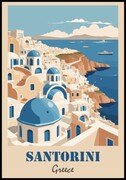 Plakat retro Santorini De Art s.c.