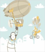 Próbka fototapety balony nad miastem De Art s.c.