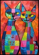 Plakat kolorowe koty De Art s.c.