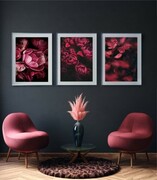 Zestaw plakatów dark red flowers De Art s.c.