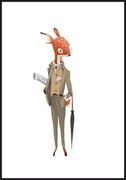 Plakat Elegancki jelonek z parasolem De Art s.c.