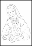 Kolorowanka Maryja z Jezusem De Art s.c.