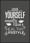 Plakat Kochaj siebie - ciemne tło De Art s.c.