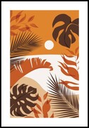 Plakat zachód słońca w tropikach De Art s.c.