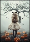 Plakat dziewczynka na Halloween De Art s.c.