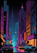Plakat Nowy Jork nocą De Art s.c.