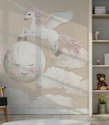Fototapeta księżyc i jednorożce w chmurach De Art s.c.