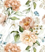 Próbka tapety peach blush flowers De Art s.c.
