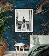 Fototapeta blue and bronze paints De Art s.c.